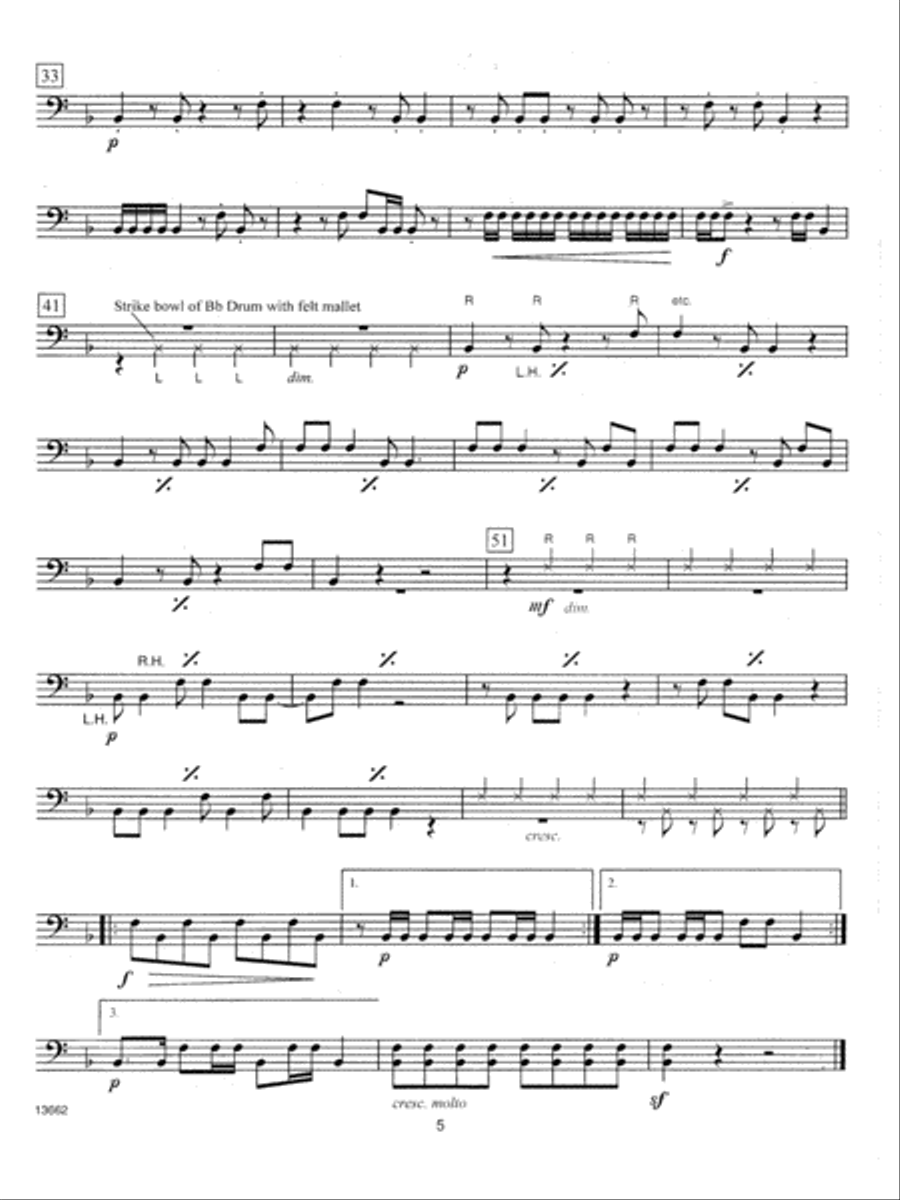 Festival Repertoire For Timpani Percussion scores gallery preview page 5