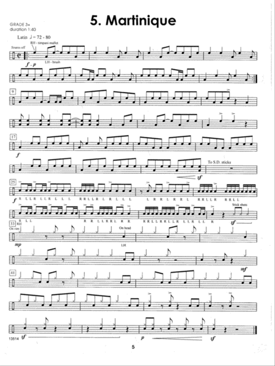 More Contest Solos For The Intermediate Snare Drummer Snare Drum scores gallery preview page 6