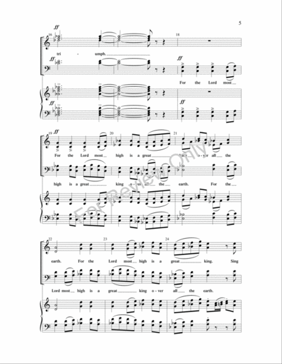 O Clap Your Hands O Clap Your Hands 4-Part scores gallery preview page 5