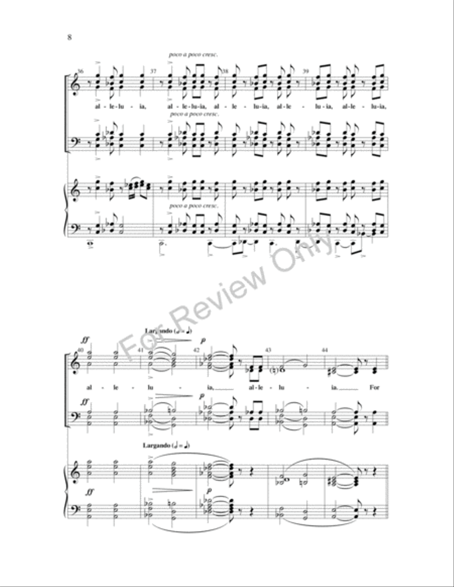 O Clap Your Hands O Clap Your Hands 4-Part scores gallery preview page 8