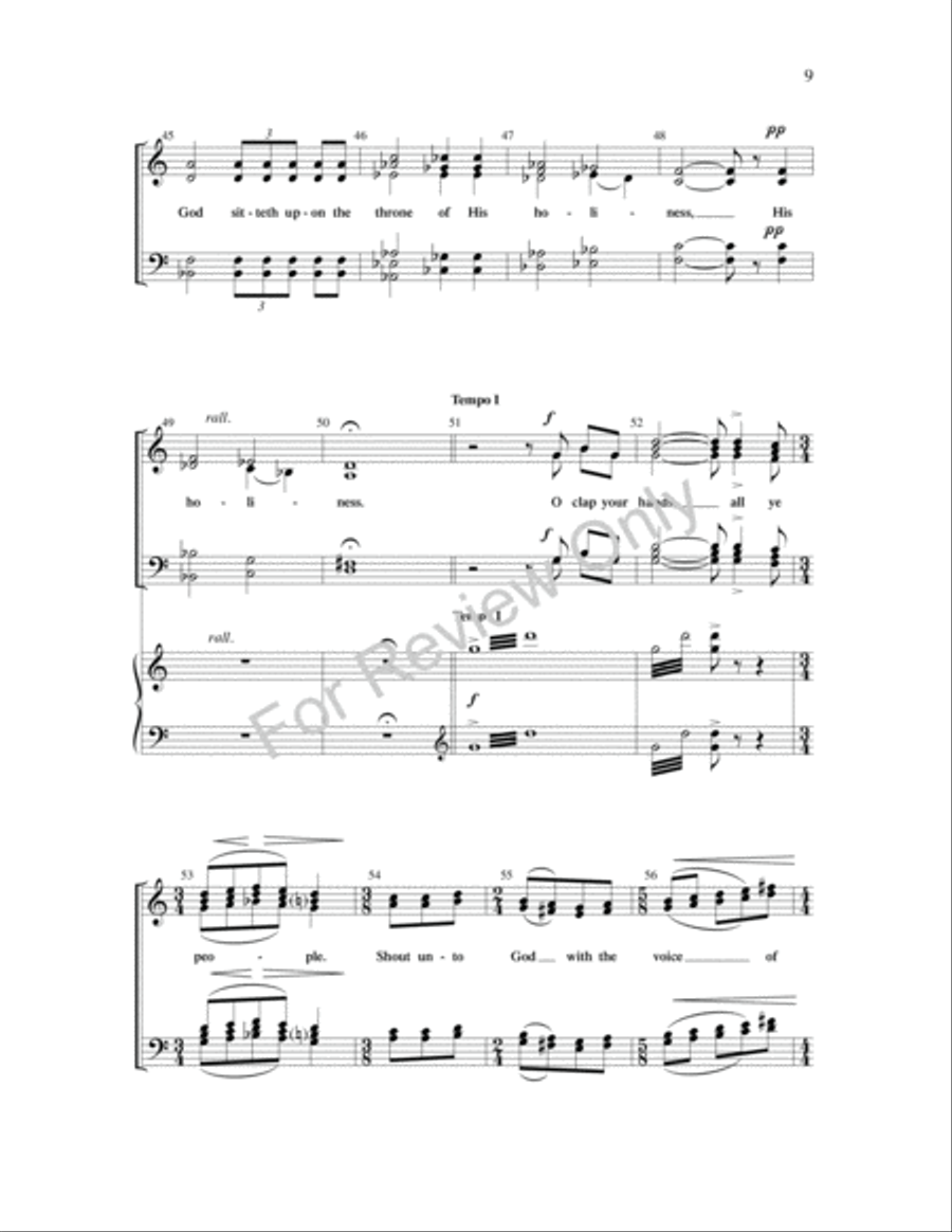 O Clap Your Hands O Clap Your Hands 4-Part scores gallery preview page 9