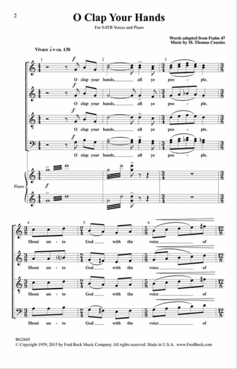 O Clap Your Hands O Clap Your Hands 4-Part scores gallery preview page 13