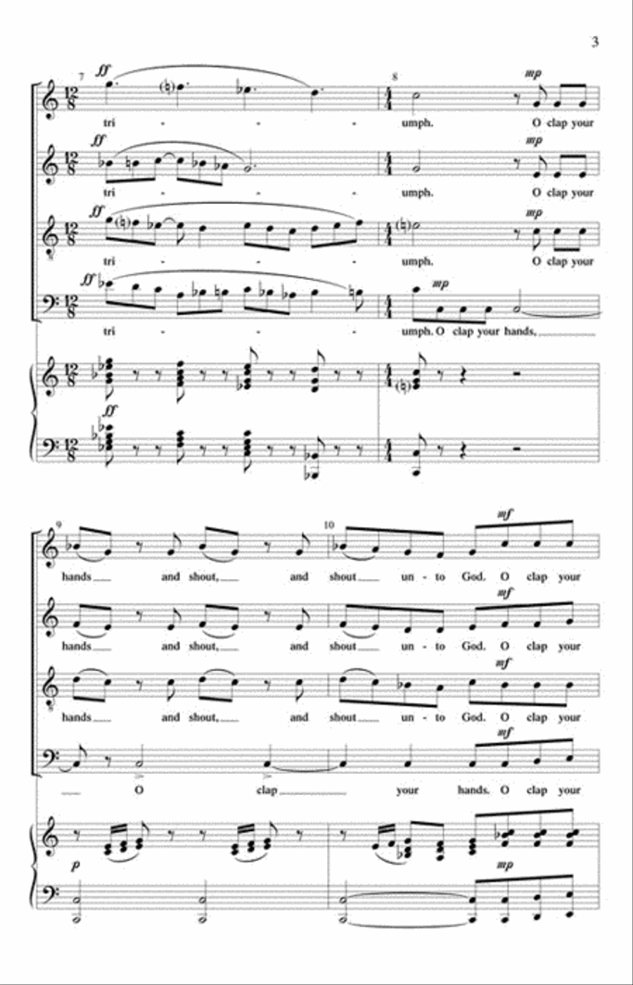 O Clap Your Hands O Clap Your Hands 4-Part scores gallery preview page 14