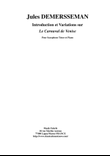Jules Demersseman - Introduction et Variations sur Le Carnaval de Venise for tenor saxophone and pi