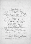 Recognition March of the Independance of Hayti
