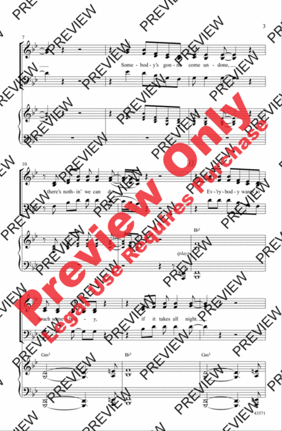 Heartache Tonight Heartache Tonight Choir scores gallery preview page 3