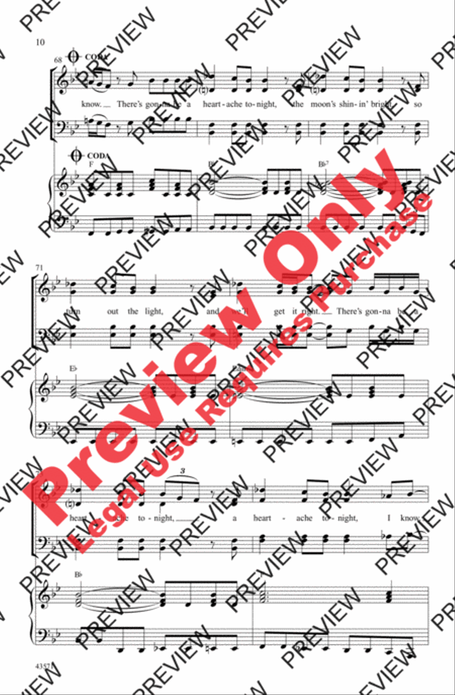 Heartache Tonight Heartache Tonight Choir scores gallery preview page 10