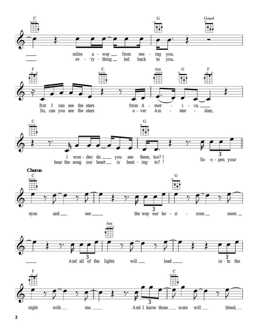 All Of The Stars All Of The Stars Ukulele scores gallery preview page 2