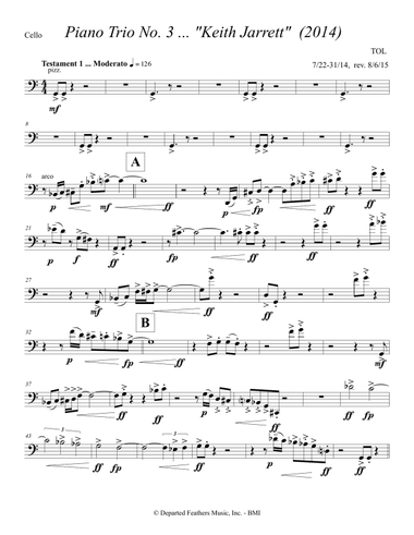 Piano Trio No. 3 ... Keith Jarrett (2014) cello part