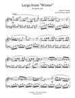 Largo from Winter (for Piano solo)