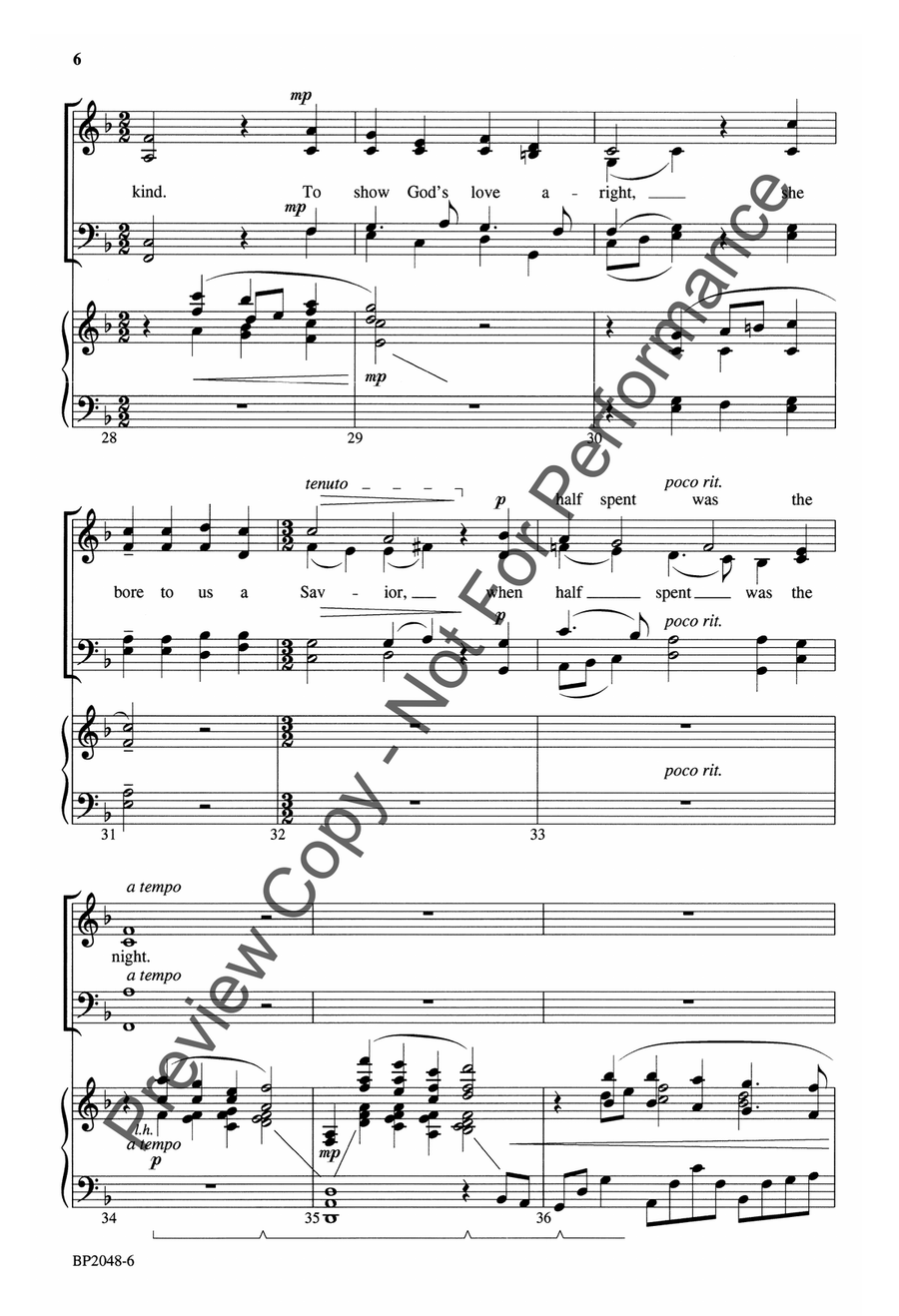 Lo, How a Rose E'er Blooming - Helvey 4-Part scores gallery preview page 6