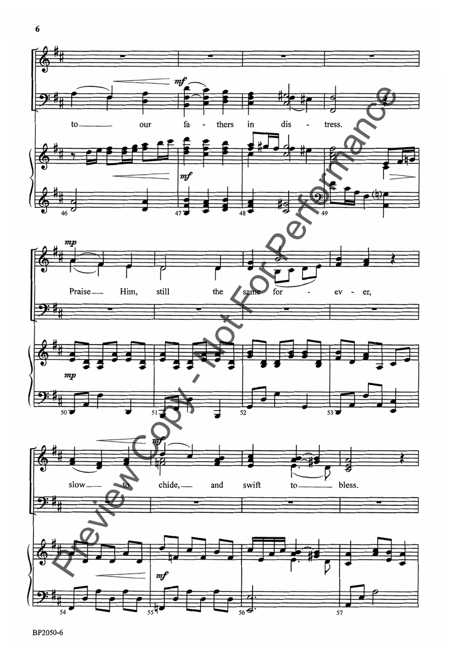 Praise, My Soul, the King of Heaven 4-Part scores gallery preview page 7