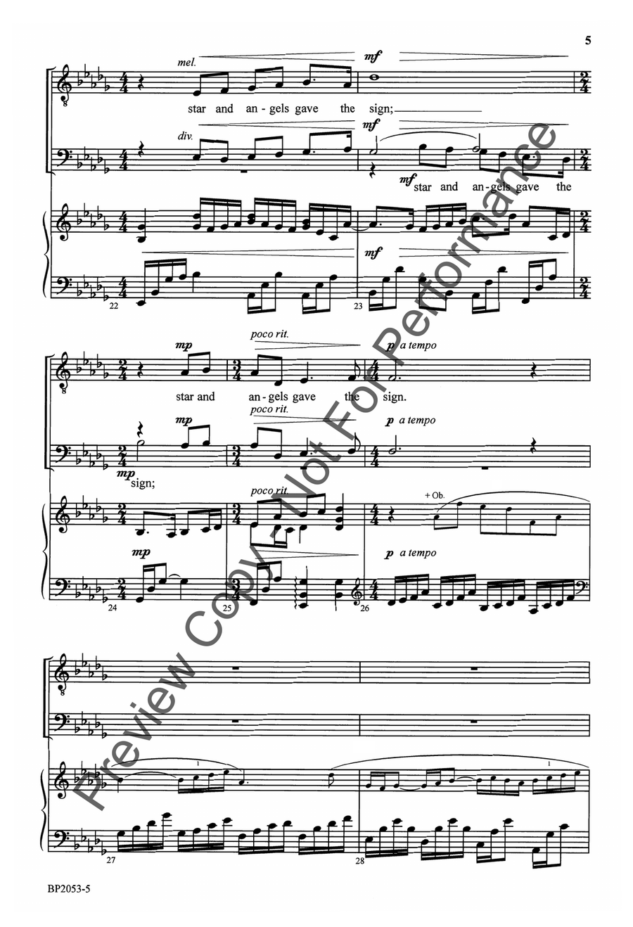 Love Came Down at Christmas - TTBB TTBB scores gallery preview page 5