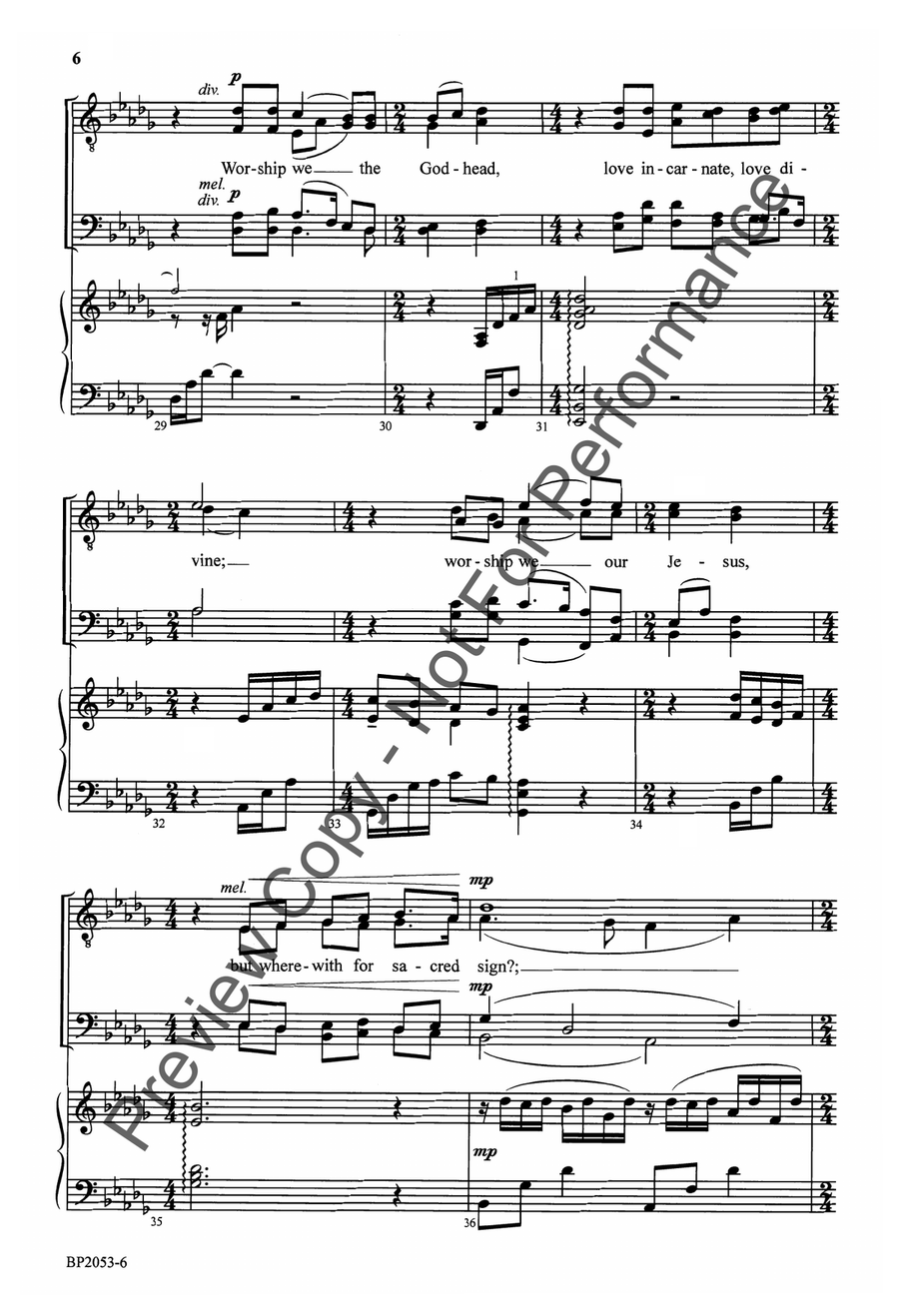 Love Came Down at Christmas - TTBB TTBB scores gallery preview page 6