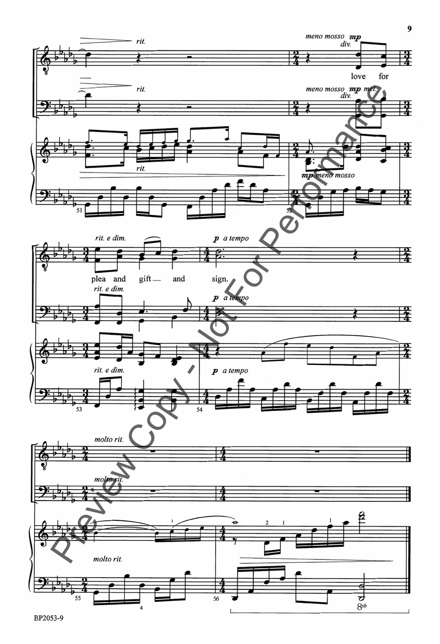 Love Came Down at Christmas - TTBB TTBB scores gallery preview page 9