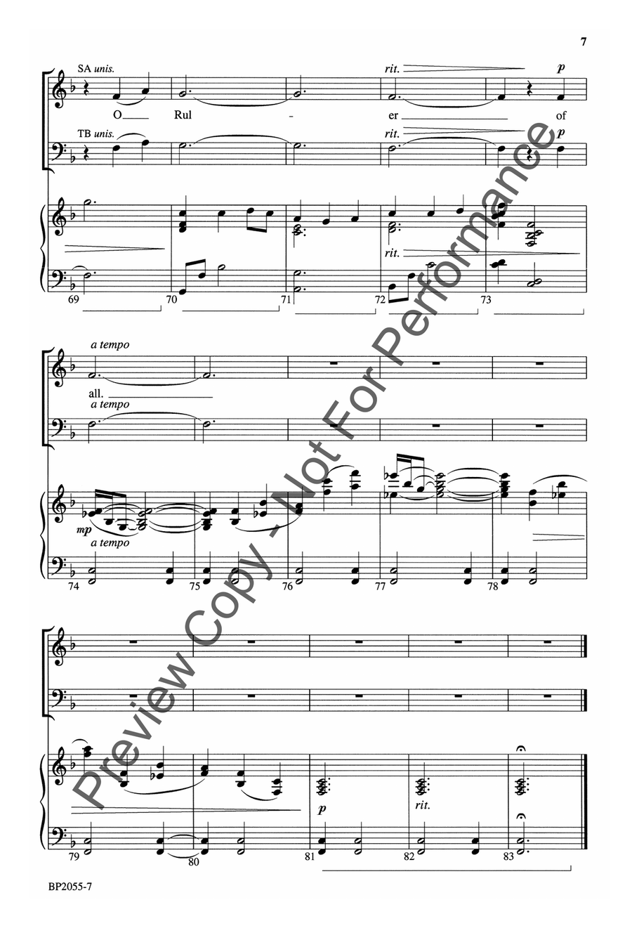 Be Thou My Vision - Courtney 4-Part scores gallery preview page 8