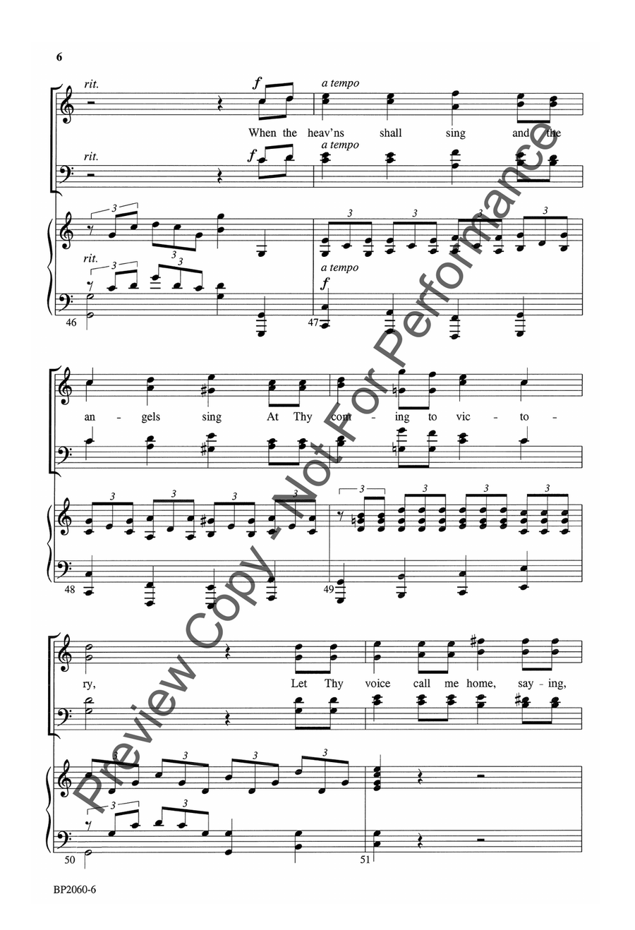 Thou Didst Leave Thy Throne 4-Part scores gallery preview page 7