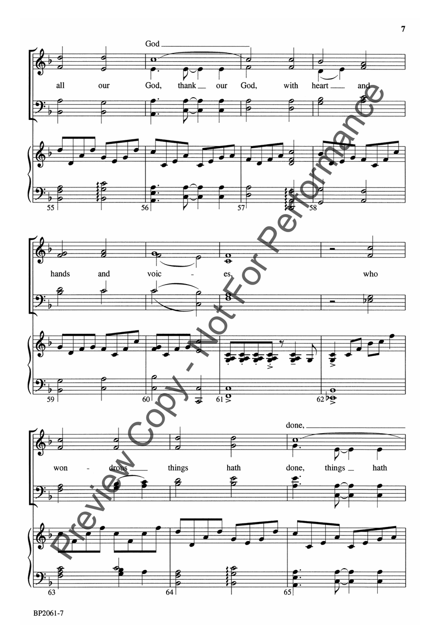Give Thanks and Glorify His Name! 4-Part scores gallery preview page 8