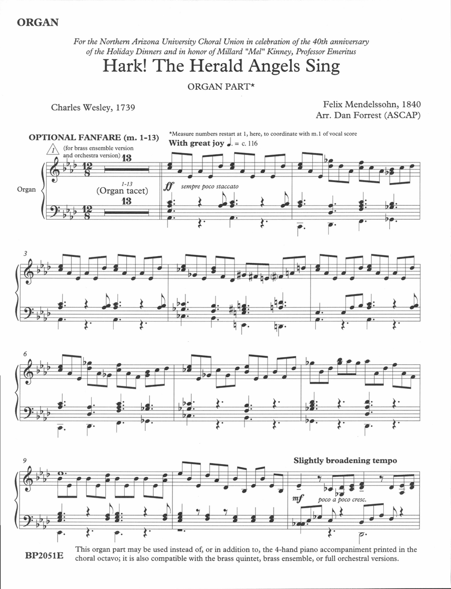 Hark! the Herald Angels Sing Organ Accompaniment Organ scores gallery preview page 2