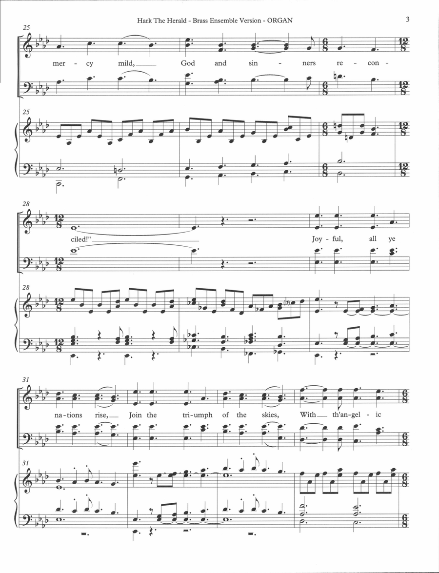 Hark! the Herald Angels Sing Organ Accompaniment Organ scores gallery preview page 4