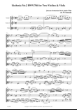 Sinfonia No.2 BWV.788 for Two Violins & Viola