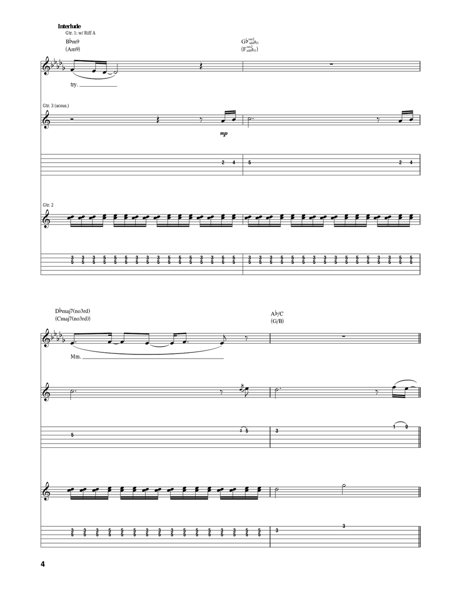 Try Try Acoustic Guitar scores gallery preview page 4