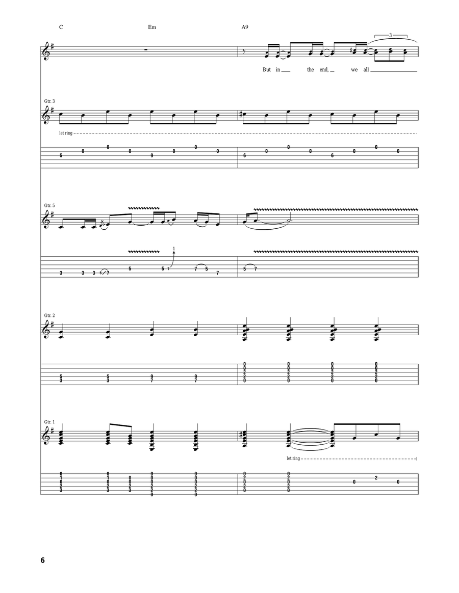 Something From Nothing Something From Nothing Acoustic Guitar scores gallery preview page 6