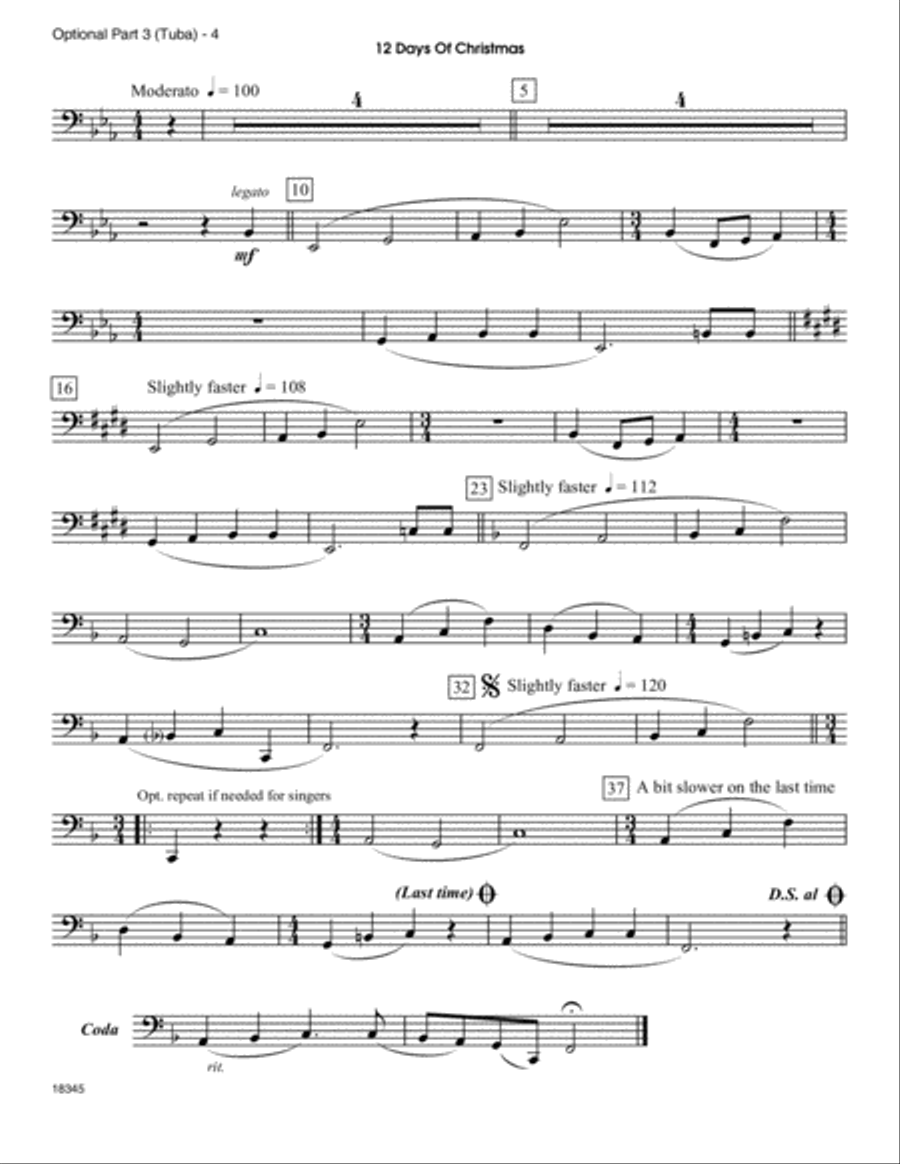 Christmas Album For Brass Trio - Part 3 Brass Trio scores gallery preview page 4