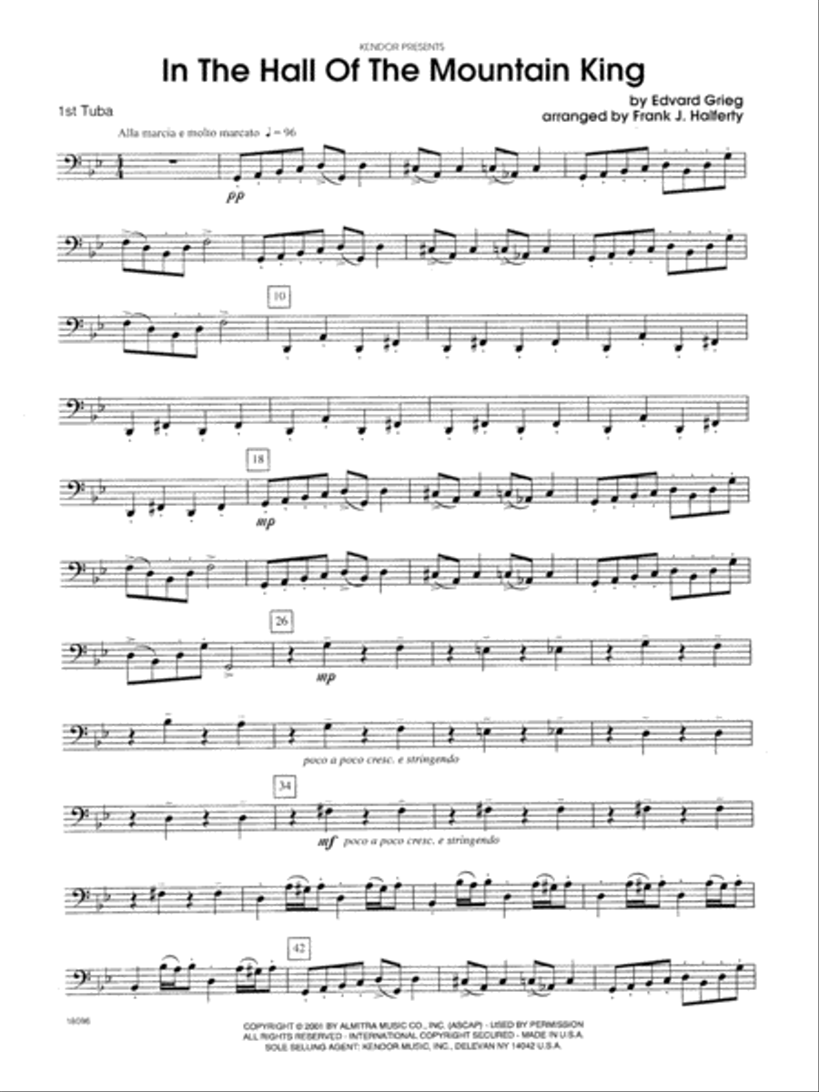 In the Hall of the Mountain King - Tuba 1 Tuba scores gallery preview page 1