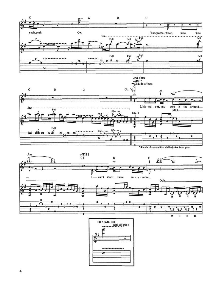 Knockin' On Heaven's Door Acoustic Guitar scores gallery preview page 4