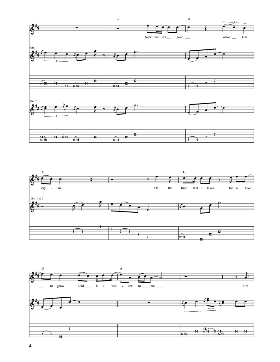 Silver, Blue And Gold Silver, Blue And Gold Acoustic Guitar scores gallery preview page 4