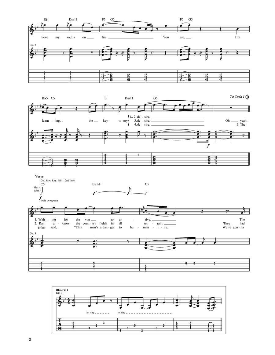 Burnin' Sky Burnin' Sky Acoustic Guitar scores gallery preview page 2