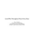 Lord, Who Throughout These Forty Days