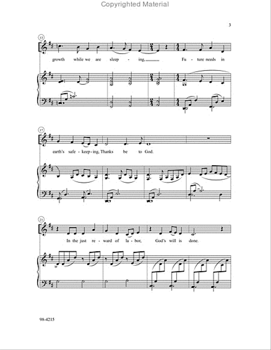 For the Fruits of His Creation SA scores gallery preview page 3