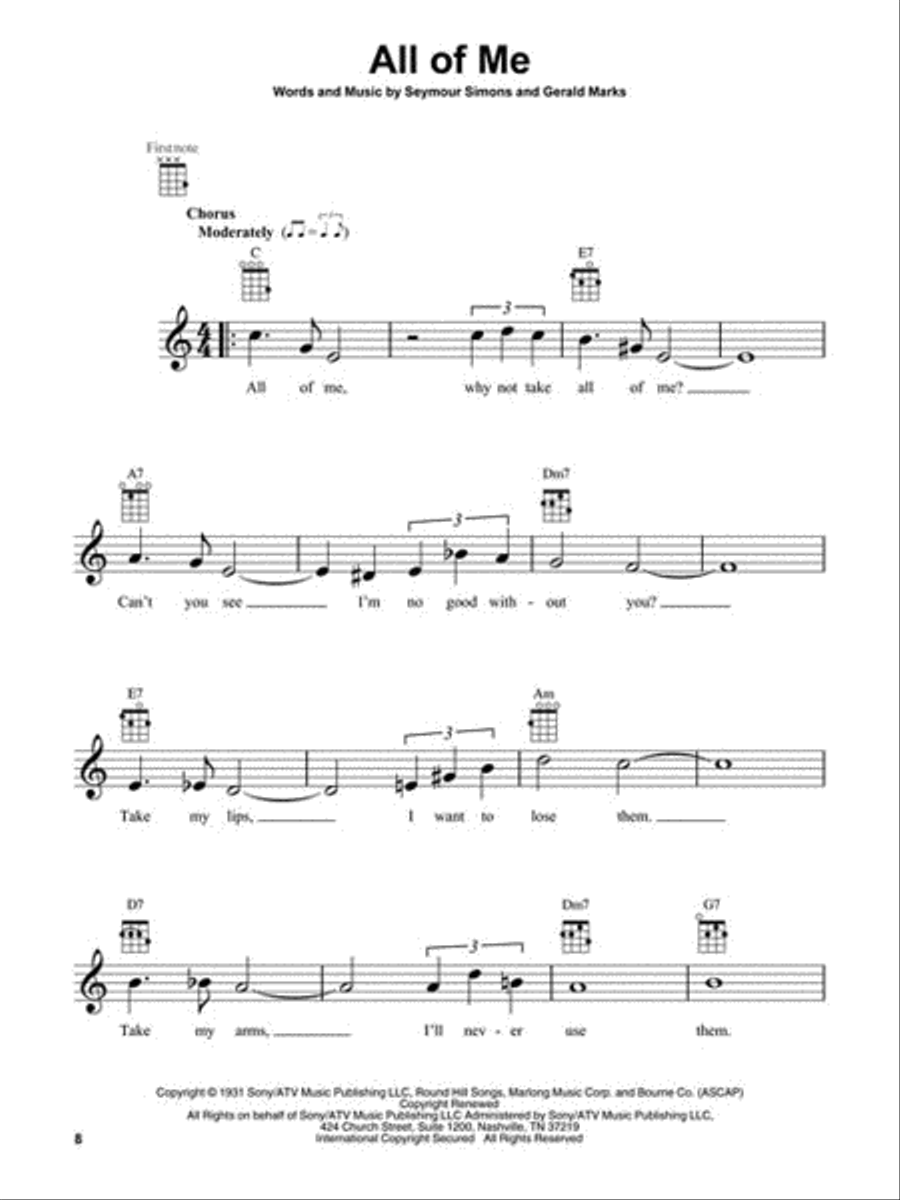 Jazz Standards for Ukulele Trumpet scores gallery preview page 3
