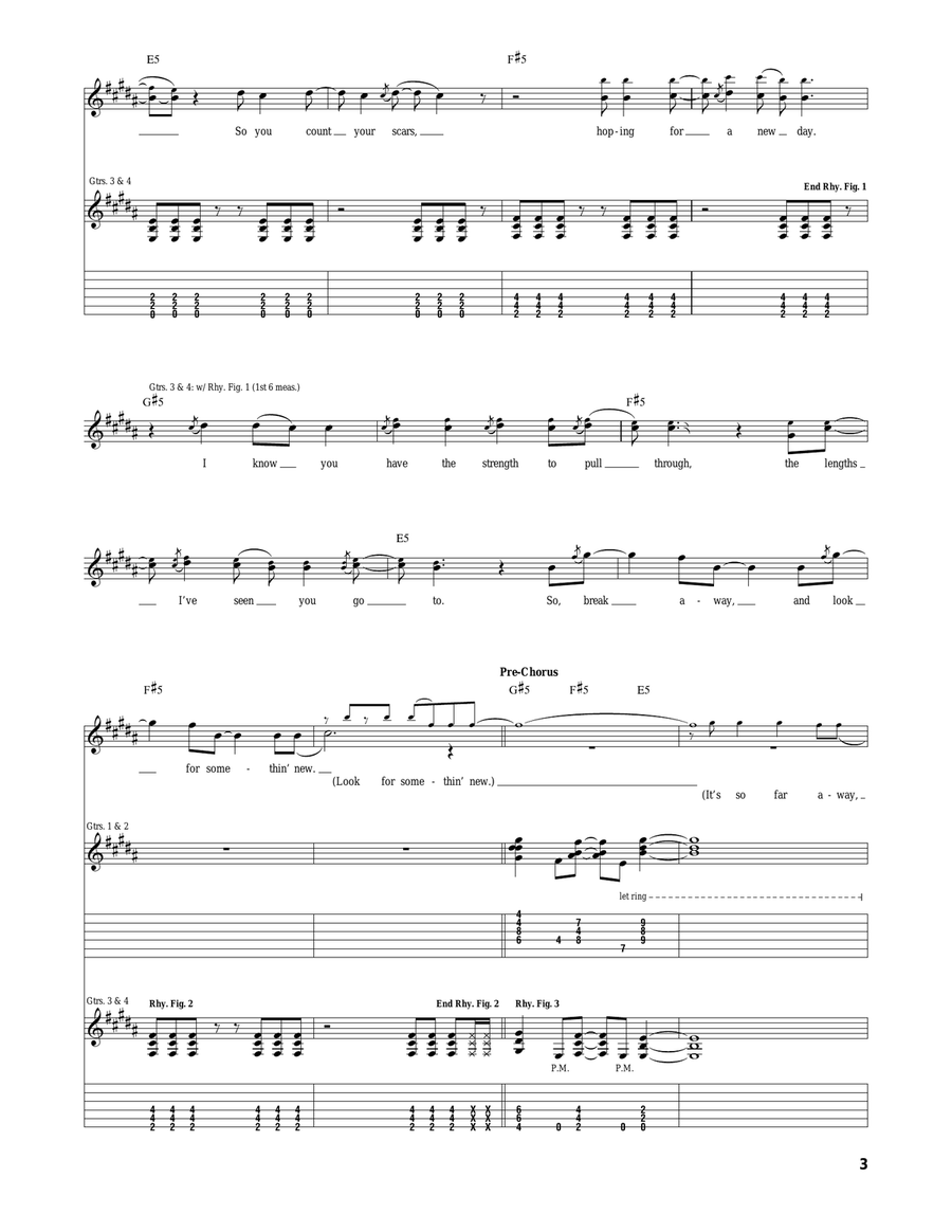 Divide Divide Acoustic Guitar scores gallery preview page 3