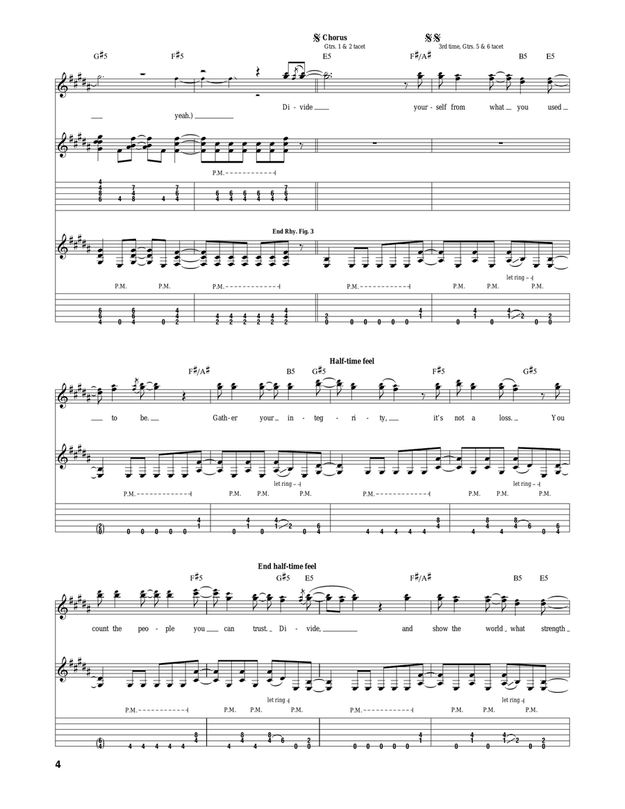 Divide Divide Acoustic Guitar scores gallery preview page 4