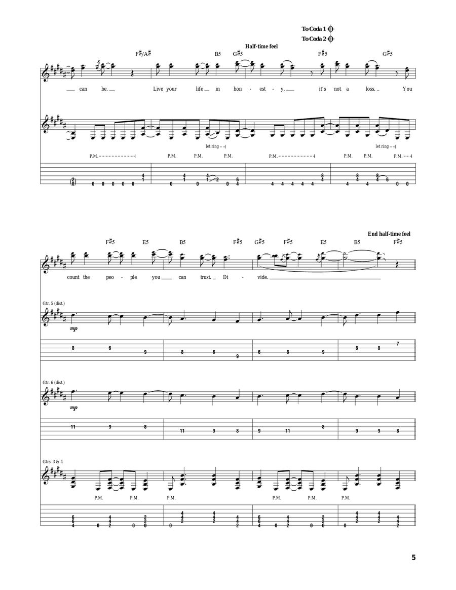 Divide Divide Acoustic Guitar scores gallery preview page 5