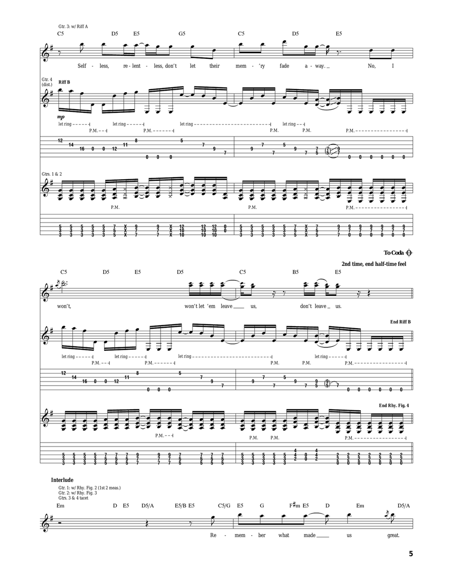 The Greatest Generation The Greatest Generation Acoustic Guitar scores gallery preview page 5