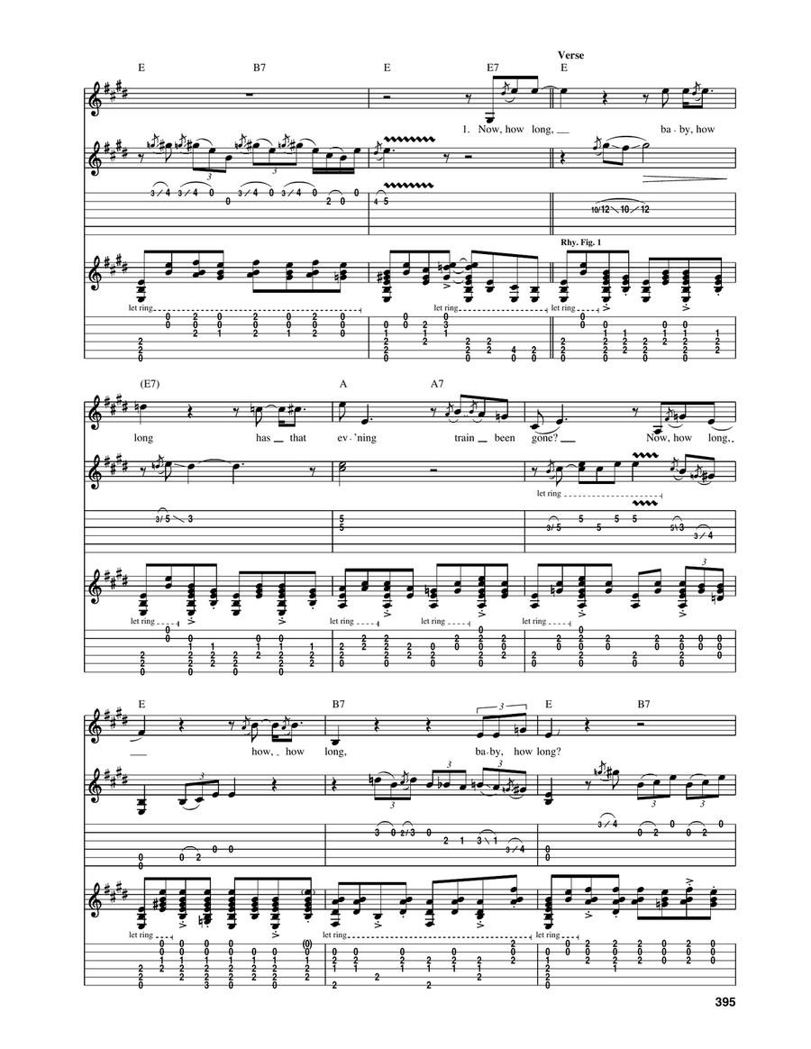 How Long Blues (How Long, How Long Blues) Electric Guitar scores gallery preview page 2