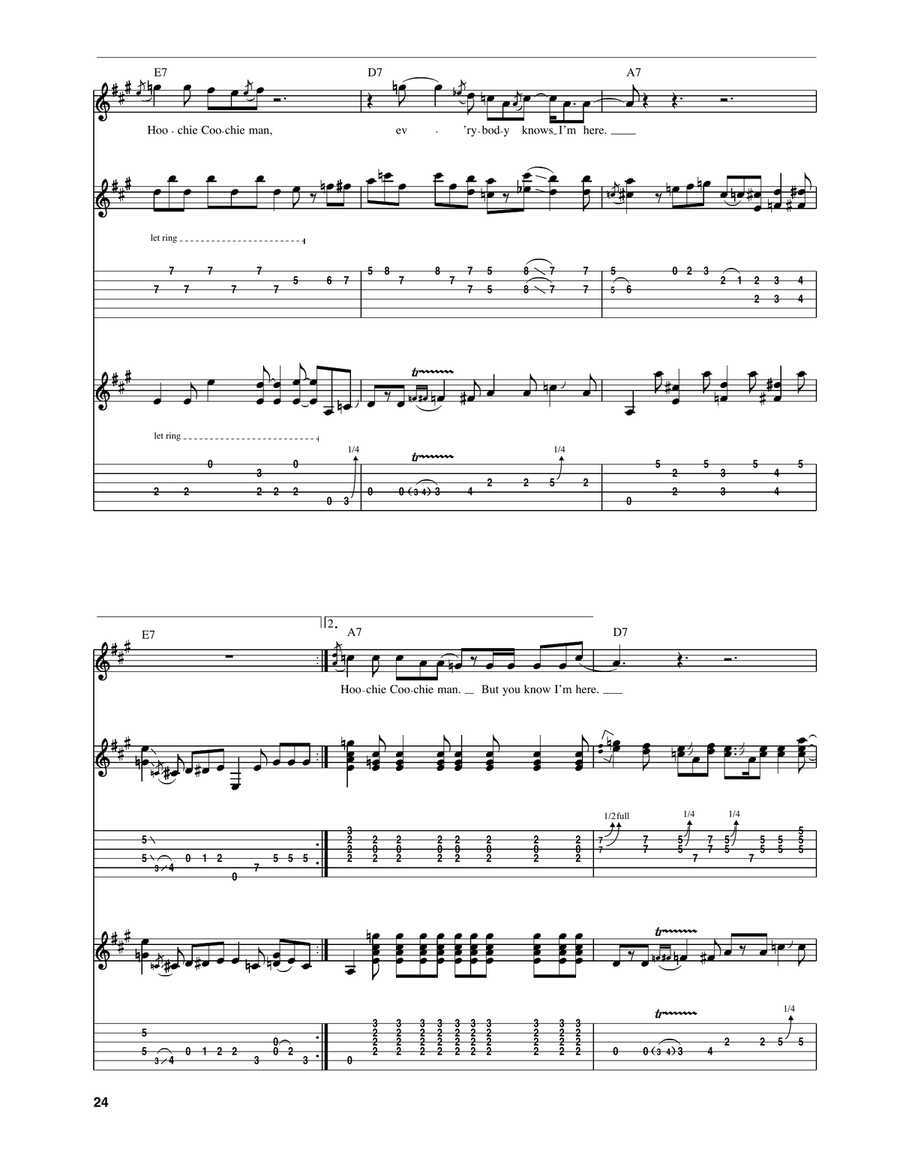 I'm Your Hoochie Coochie Man Electric Guitar scores gallery preview page 3