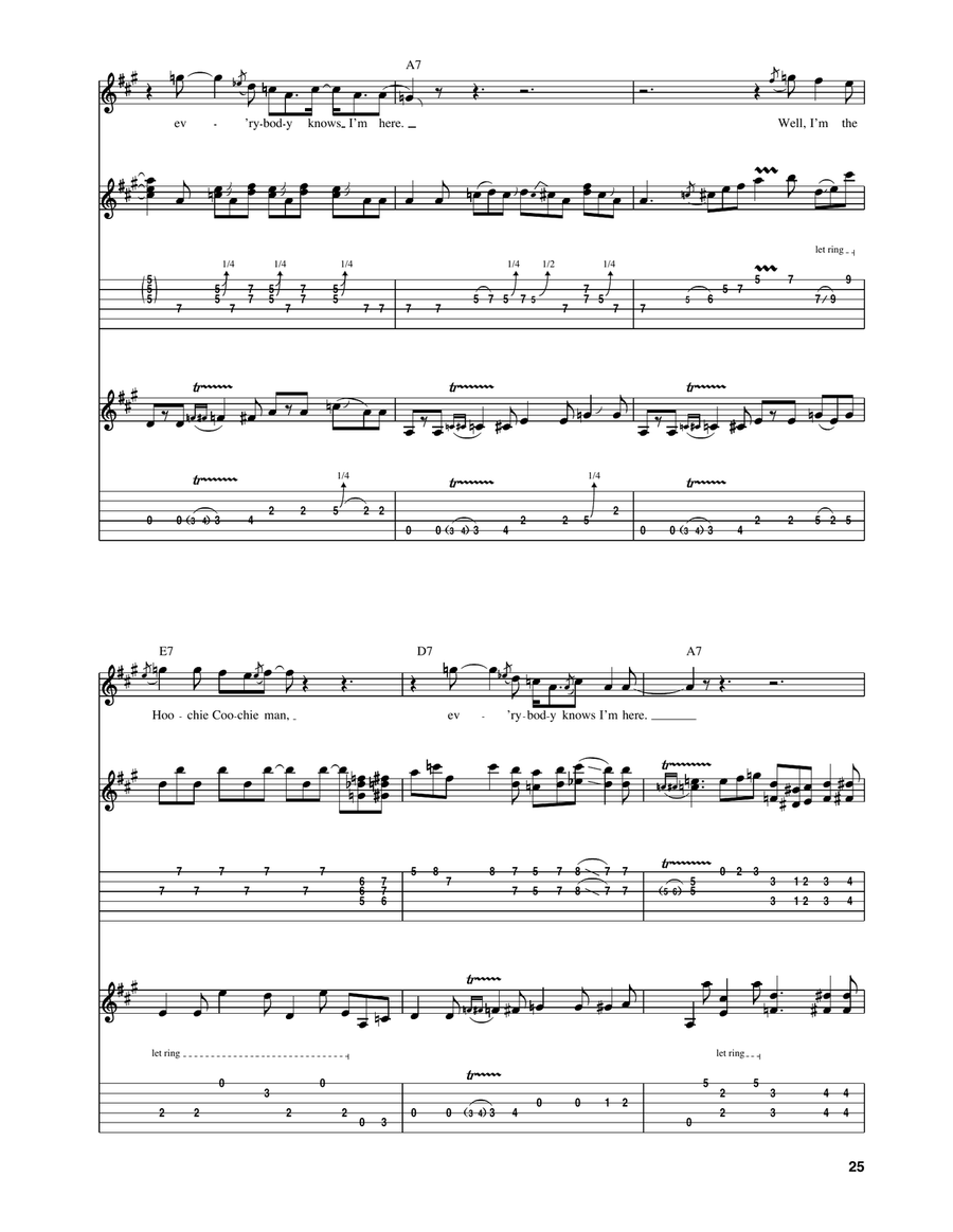 I'm Your Hoochie Coochie Man Electric Guitar scores gallery preview page 4