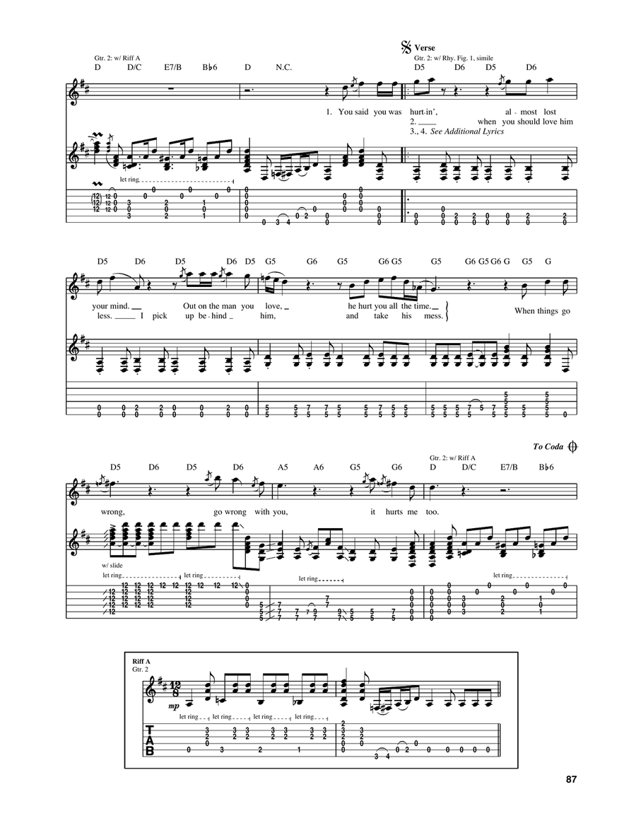 It Hurts Me Too Acoustic Guitar scores gallery preview page 2