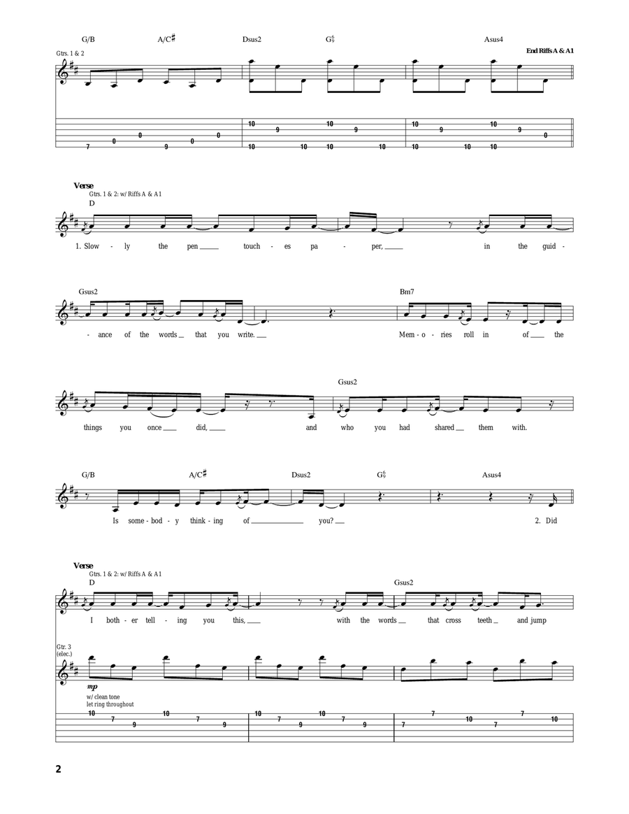 The Light & The Glass The Light & The Glass Acoustic Guitar scores gallery preview page 2