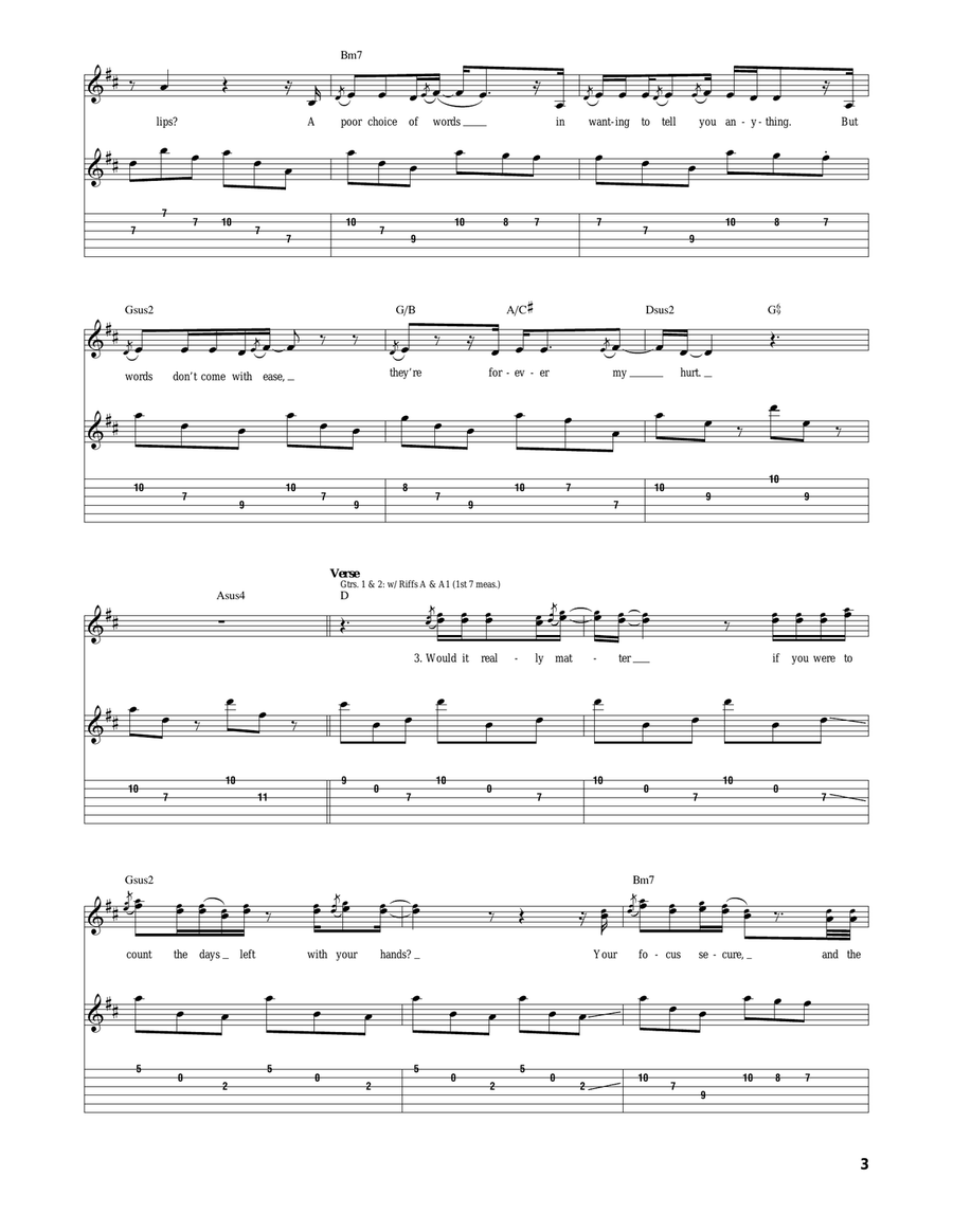 The Light & The Glass The Light & The Glass Acoustic Guitar scores gallery preview page 3