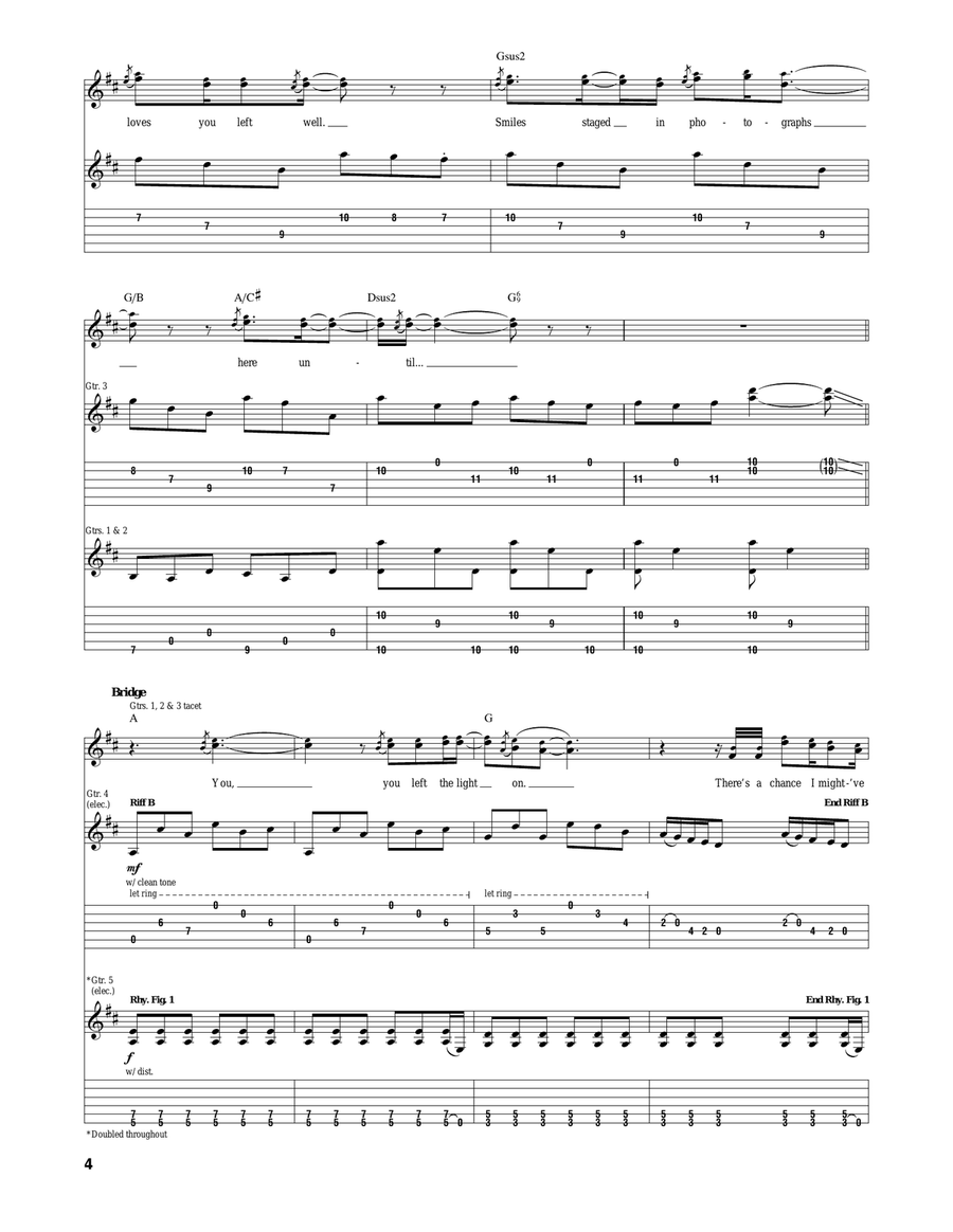 The Light & The Glass The Light & The Glass Acoustic Guitar scores gallery preview page 4