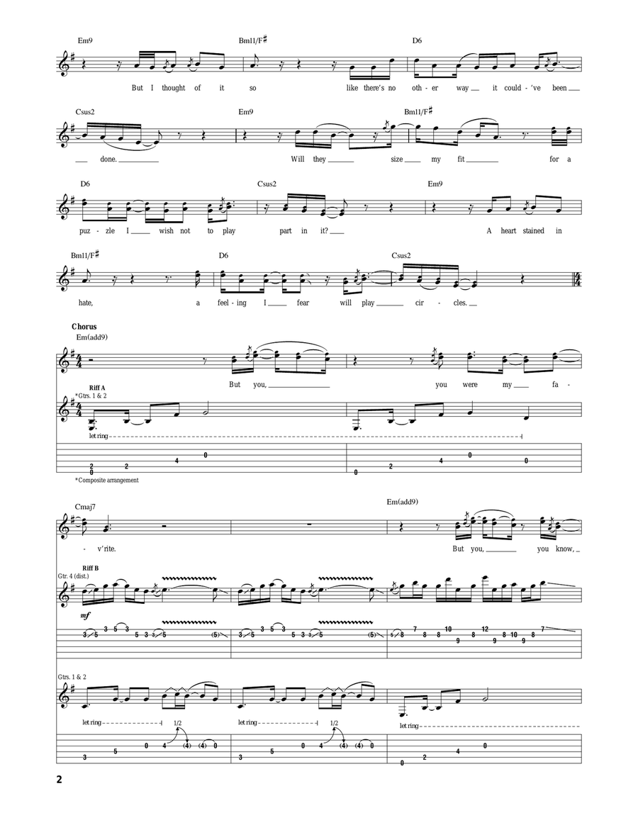 The Crowing The Crowing Acoustic Guitar scores gallery preview page 2