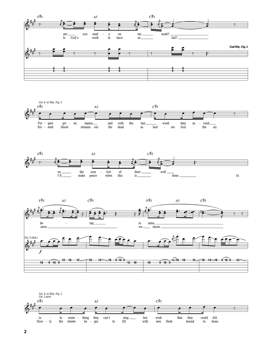 Cuts Marked In The March Of Men Acoustic Guitar scores gallery preview page 2
