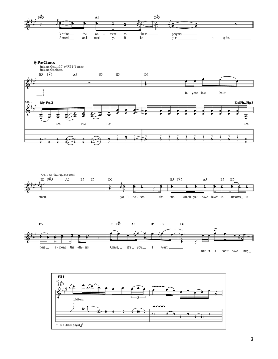 Cuts Marked In The March Of Men Acoustic Guitar scores gallery preview page 3
