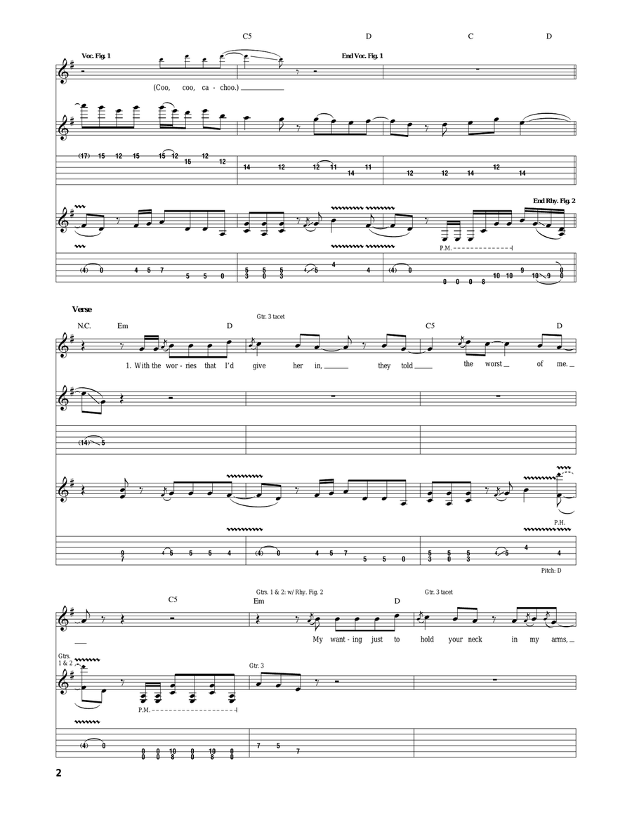 The Camper Velourium I: Faint Of Heart Acoustic Guitar scores gallery preview page 2